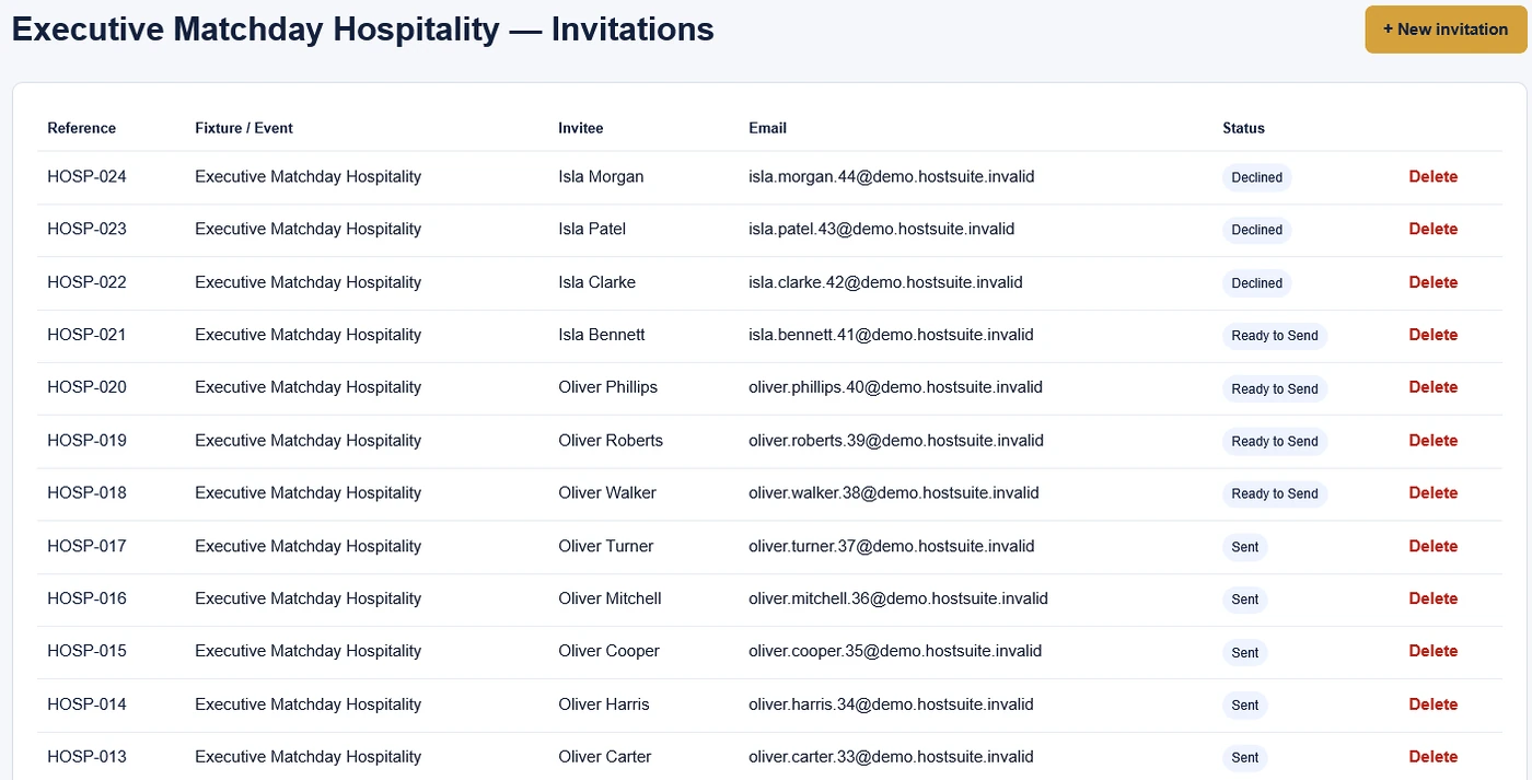 HostSuite guest and table management preview